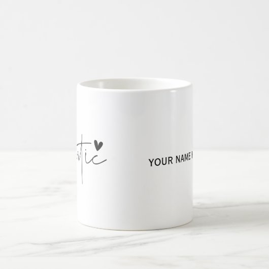 Authentische, moderne, einfache Typografie Kaffeetasse (Mittel)