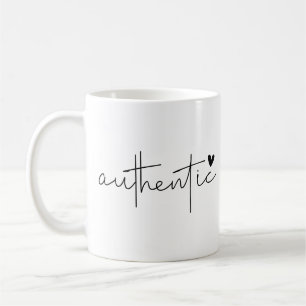 Authentische, moderne, einfache Typografie Kaffeetasse