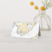 Authentische Nautic Chart Anchor Hochzeit / Verans Platzkarte (Rückseite)