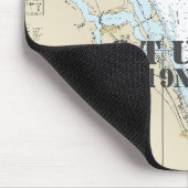 Authentische Nautical Stuart FL Breitengrad Mousepad (Ecke)