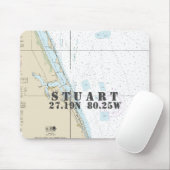 Authentische Nautical Stuart FL Breitengrad Mousepad (Mit Mouse)