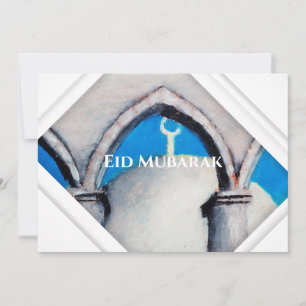 Authentische Ölkreidezeichnung Islamische Grußkart Einladung