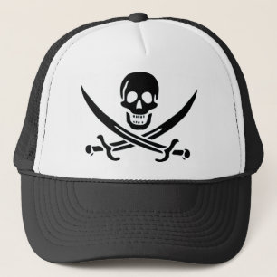 Authentische Piraten-Flagge des Jacks Rackam Truckerkappe