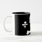 Authentische Piratenflagge Stede Mütze Zweifarbige Tasse (Links)