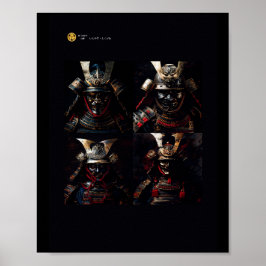 Authentische Poster Samurai Armor Artwork Wand Kun