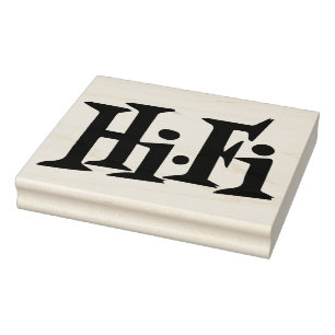 Authentische Retro Hi-Fi Album Cover Logo Art Brie Gummistempel