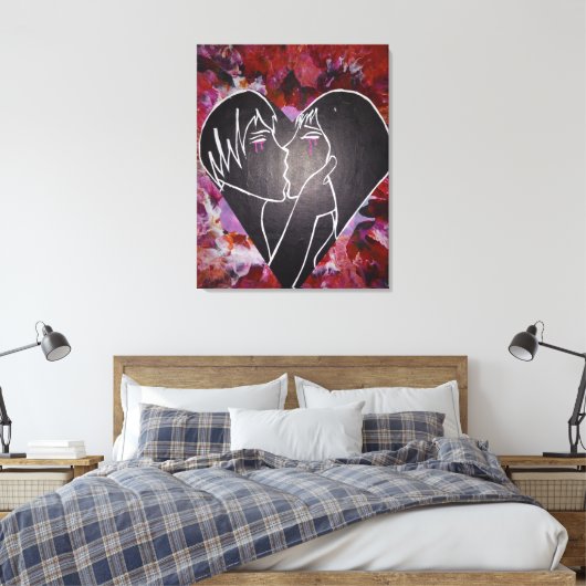 Authentische Romantik Leinwanddruck (Insitu (Schlafzimmer))