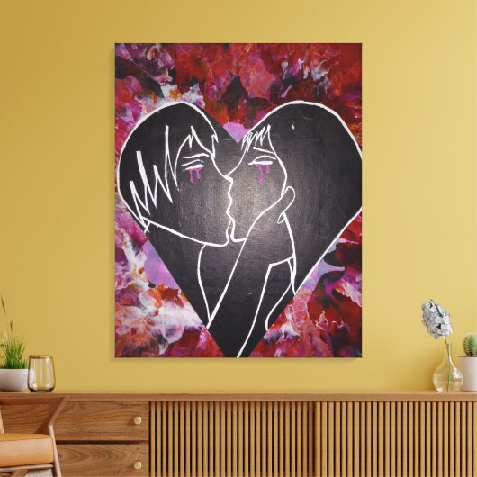 Authentische Romantik Leinwanddruck (Insitu (Wohnzimmer))