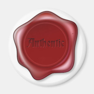 Authentische rote Wachs-Siegelillustration Magnet