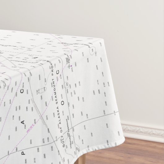 Authentische Seekarte Alaska Küste Tischdecke (Beispiel)