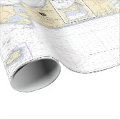 Authentische Seekarte Martha's Vineyard Geschenkpapier (Rolleneckpunkt)