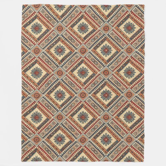 Authentische Stammballen mutige ethnische Muster K Fleecedecke (Vorderseite)