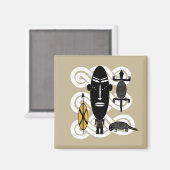 authentische Stammeerkämpfer Magnet (Vorderseite/Rückseite)