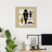 authentische Stammeerkämpfer Poster (Heimbüro)