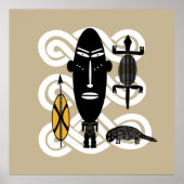 authentische Stammeerkämpfer Poster (Vorne)