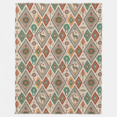 Authentische Stammes kühne ethnische Muster Kupfer Fleecedecke (Vorderseite)