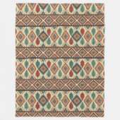 Authentische Stammes kühne ethnische Muster Kupfer Fleecedecke (Vorderseite)