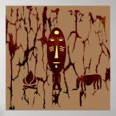 authentische Stammesszene Poster (Vorne)