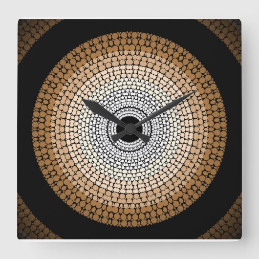 Authentische Ureinwohnermauer-Uhr "Ankerländer" Quadratische Wanduhr (Vorderseite)