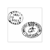 Authentische Vintage Museumssäle mit Kronen und Da Gummistempel (Prägung)