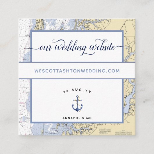 Authentische Website für Nautical Wedding, Annapol Begleitkarte (Vorderseite)