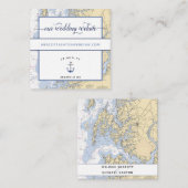 Authentische Website für Nautical Wedding, Annapol Begleitkarte (Vorne/Hinten)