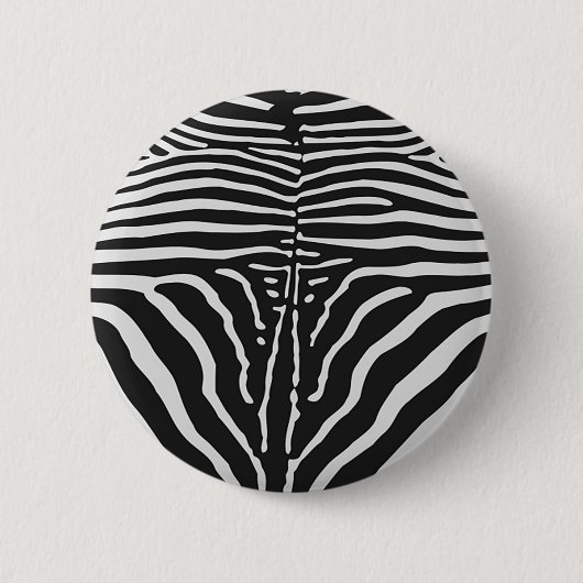 Authentische Zebra-Skin-Printwerbung - Schwarz-wei Button (Vorderseite)