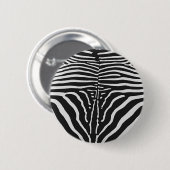 Authentische Zebra-Skin-Printwerbung - Schwarz-wei Button (Vorne & Hinten)