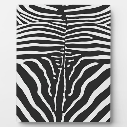 Authentische Zebra-Skin-Printwerbung - Schwarz-wei Fotoplatte (Vorderseite)