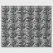 Authentische Zebra-Skin-Printwerbung - Schwarz-wei Geschenkpapier (Flach)