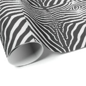 Authentische Zebra-Skin-Printwerbung - Schwarz-wei Geschenkpapier (Rolleneckpunkt)