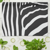 Authentische Zebra-Skin-Printwerbung - Schwarz-wei Handtuch (Gefaltet)