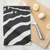 Authentische Zebra-Skin-Printwerbung - Schwarz-wei Handtuch (Viertel Falte)