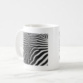 Authentische Zebra-Skin-Printwerbung - Schwarz-wei Kaffeetasse (Vorderseite Links)