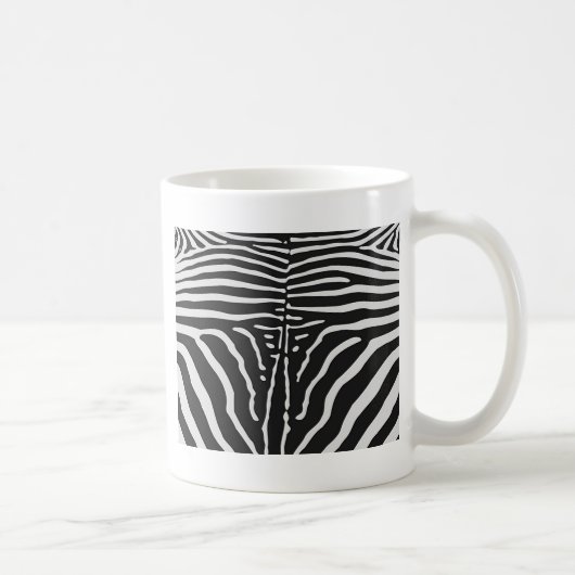 Authentische Zebra-Skin-Printwerbung - Schwarz-wei Kaffeetasse (Rechts)