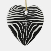 Authentische Zebra-Skin-Printwerbung - Schwarz-wei Keramik Ornament (Rechts)