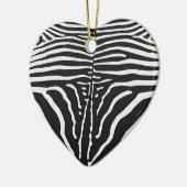 Authentische Zebra-Skin-Printwerbung - Schwarz-wei Keramik Ornament (Links)
