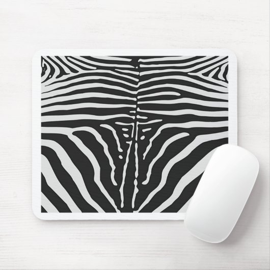Authentische Zebra-Skin-Printwerbung - Schwarz-wei Mousepad (Mit Mouse)