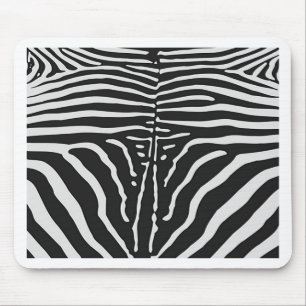 Authentische Zebra-Skin-Printwerbung - Schwarz-wei Mousepad