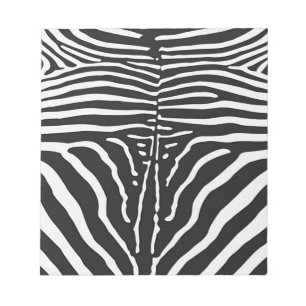 Authentische Zebra-Skin-Printwerbung - Schwarz-wei Notizblock