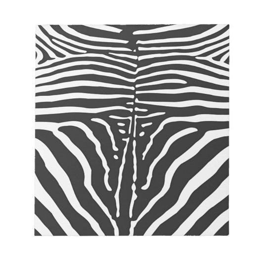 Authentische Zebra-Skin-Printwerbung - Schwarz-wei Notizblock (Vorderseite)