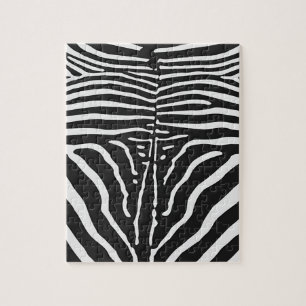 Authentische Zebra-Skin-Printwerbung - Schwarz-wei Puzzle