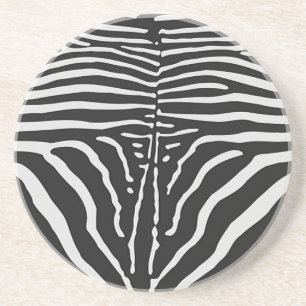 Authentische Zebra-Skin-Printwerbung - Schwarz-wei Untersetzer