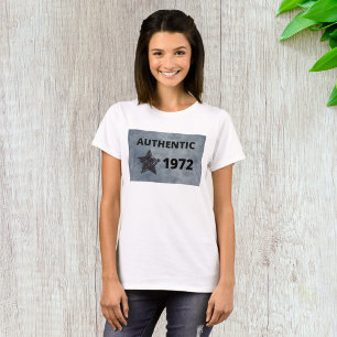 Authentischer 1972 Star Year T - Shirt