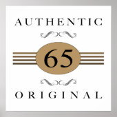 Authentischer 65. Geburtstag Poster (Vorne)