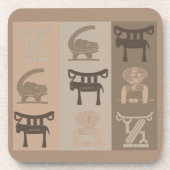 authentischer afrikanischer Stamm verziert Getränkeuntersetzer (Vorderseite)