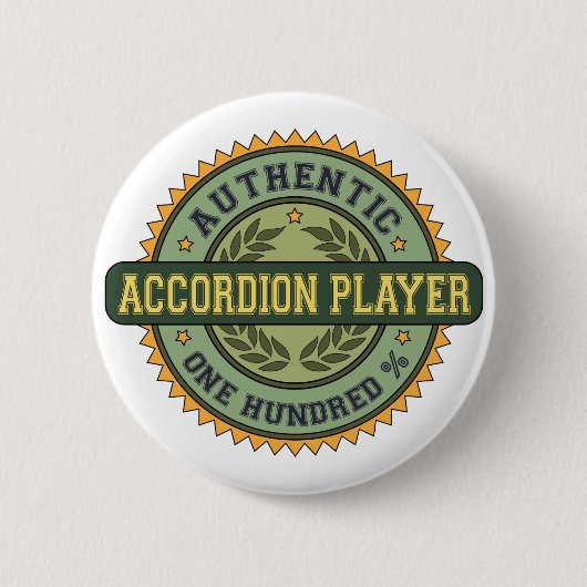 Authentischer Akkordeon-Spieler Button (Vorderseite)