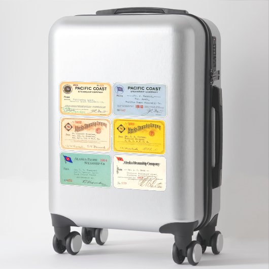 Authentischer Alaska- und Pazifischer Dampfschiffp Aufkleber (Koffer)