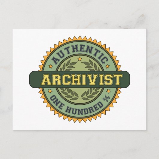 Authentischer Archivist Postkarte (Vorderseite)