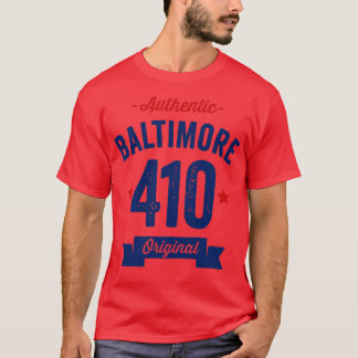 Authentischer Baltimore 410 Vorwahl T-Shirt